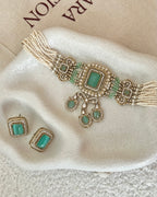 Aafiya Choker Set | Mint Green