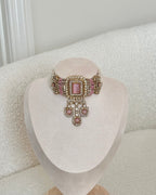 Aafiya Choker Set | Baby Pink