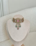Aafiya Choker Set | Pink & Mint Green