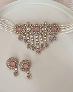 Elara Choker Set |  Baby Pink