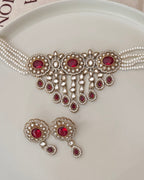 Elara Choker Set | Maroon
