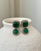 Zeenat Necklace Set | Emerald Green