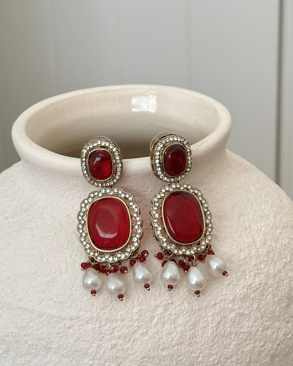 Seraya Choker Set | Maroon