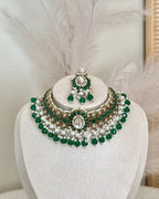 Liyana Necklace Set | Emerald Green