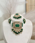 Aira Choker Set | Emerald Green