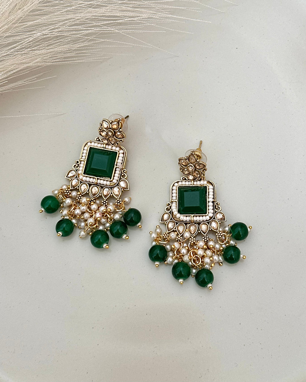 Aira Choker Set | Emerald Green