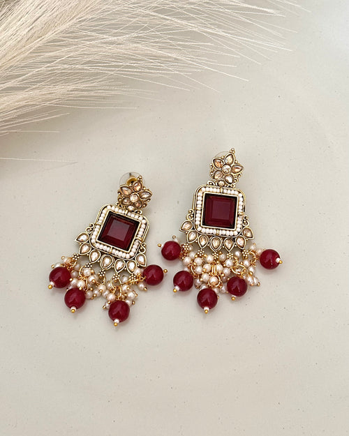 Aira Choker Set | Maroon