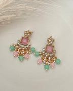 Afreen Choker Set | Baby Pink & Mint Green