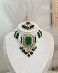Afreen Choker Set | Emerald Green