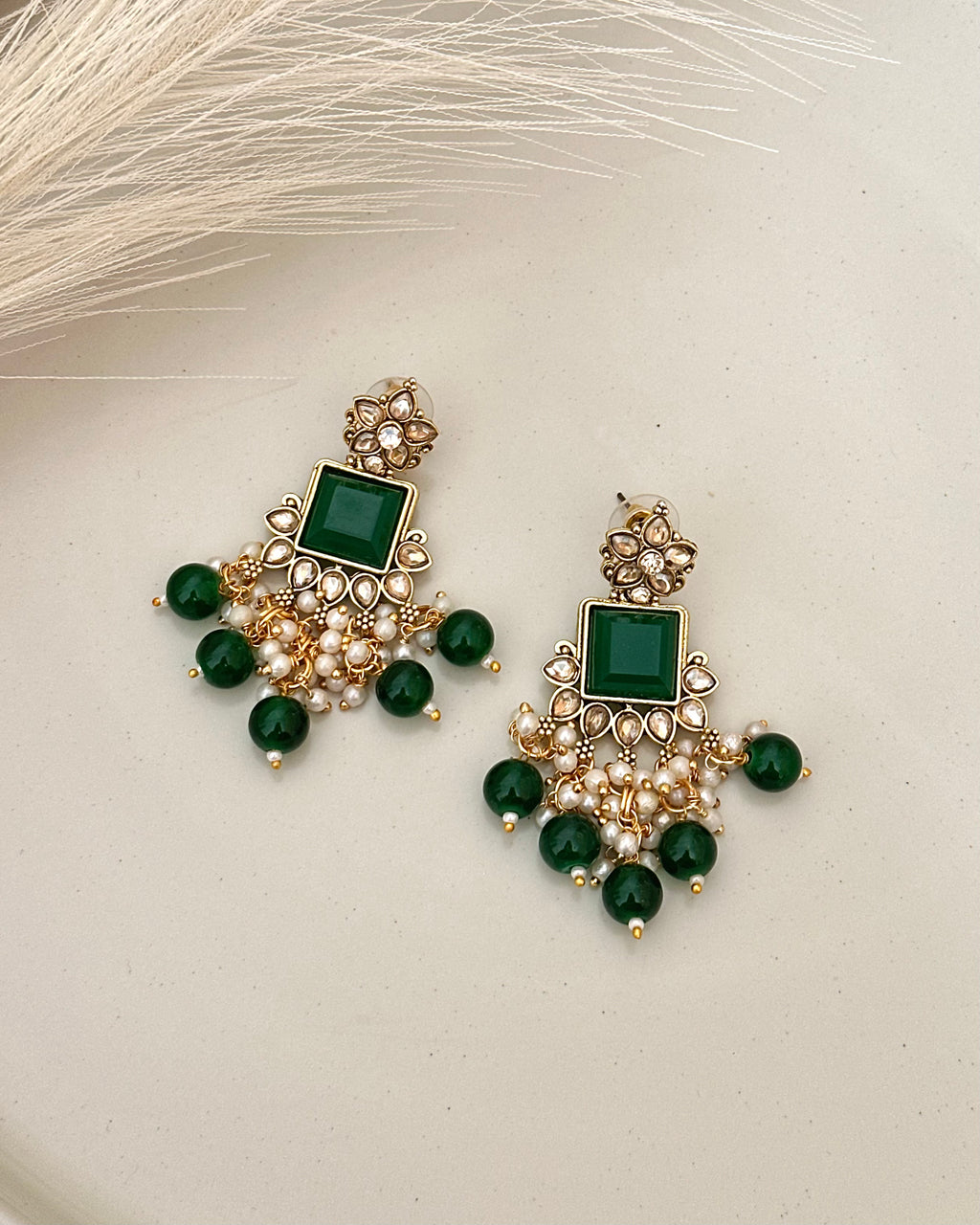Afreen Choker Set | Emerald Green