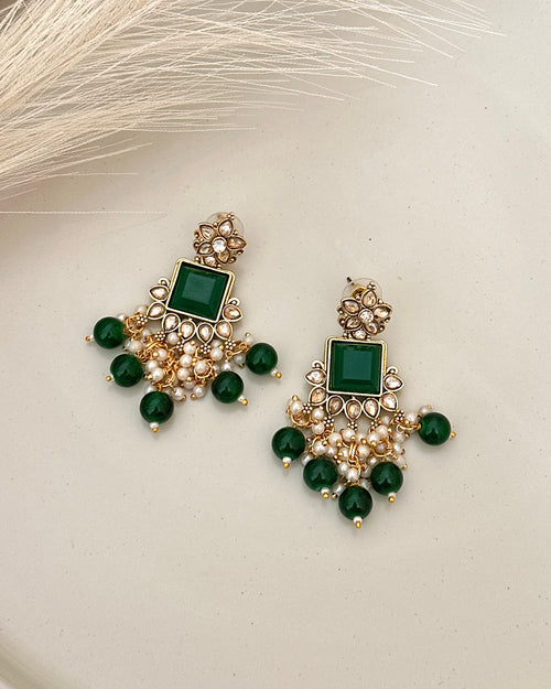 Afreen Choker Set | Emerald Green