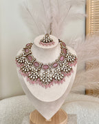 Aafreen Necklace Set | Baby Pink