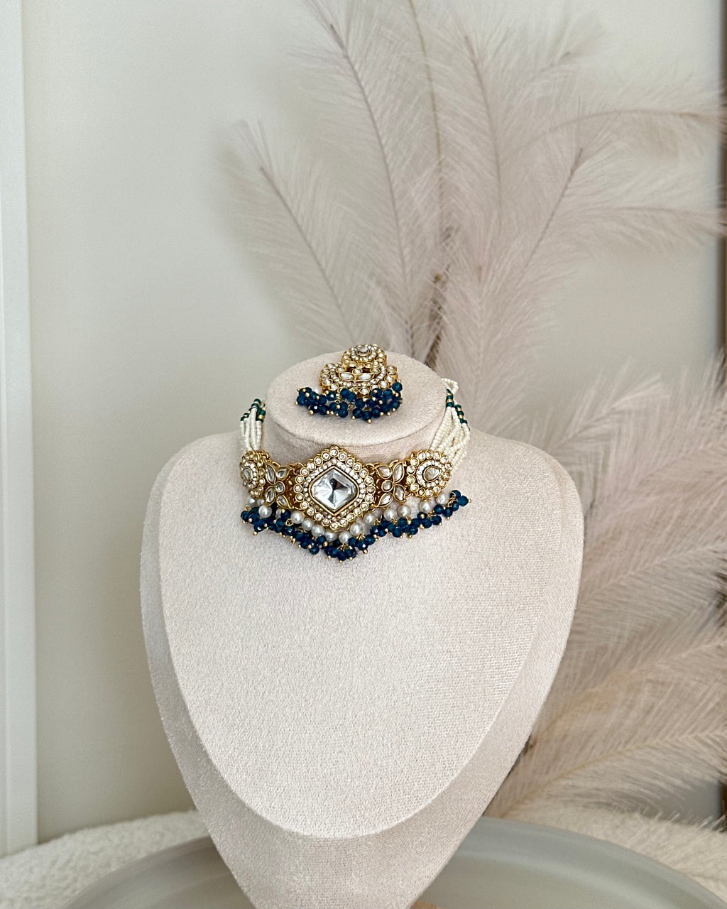 Aman Choker Set | Navy