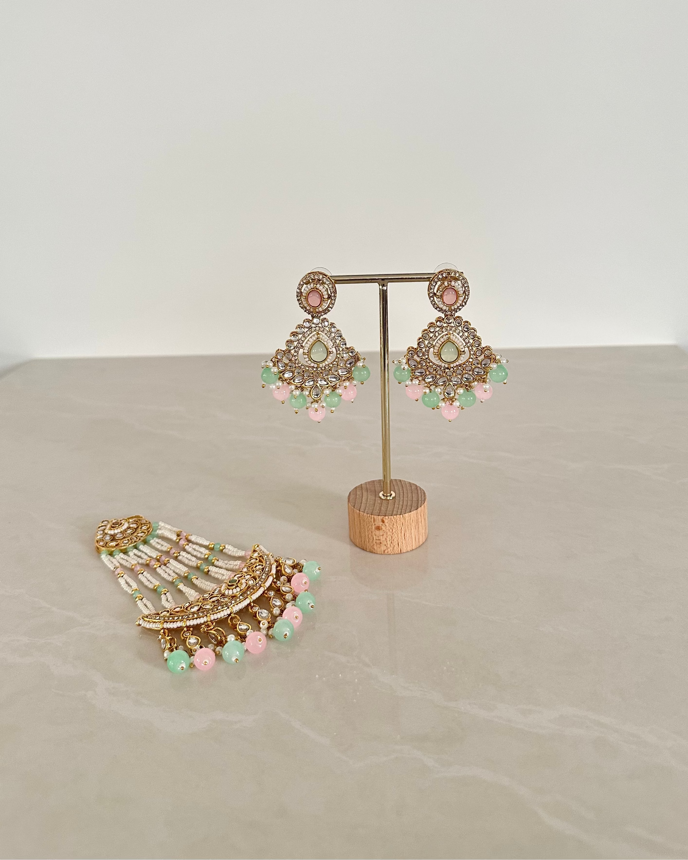 Aaliyah Necklace Set | Pink & Mint