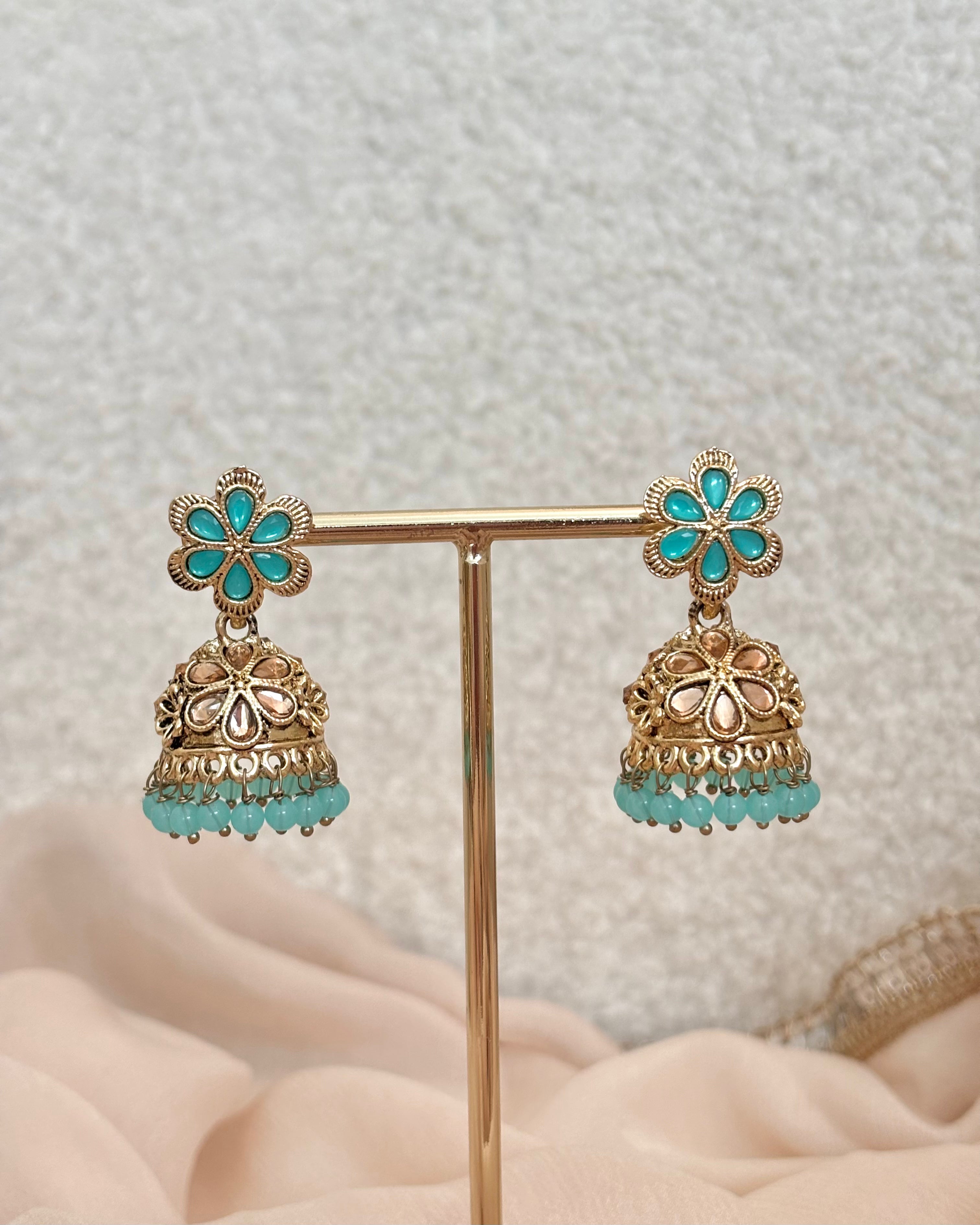 Meher Jhumki | Turquoise