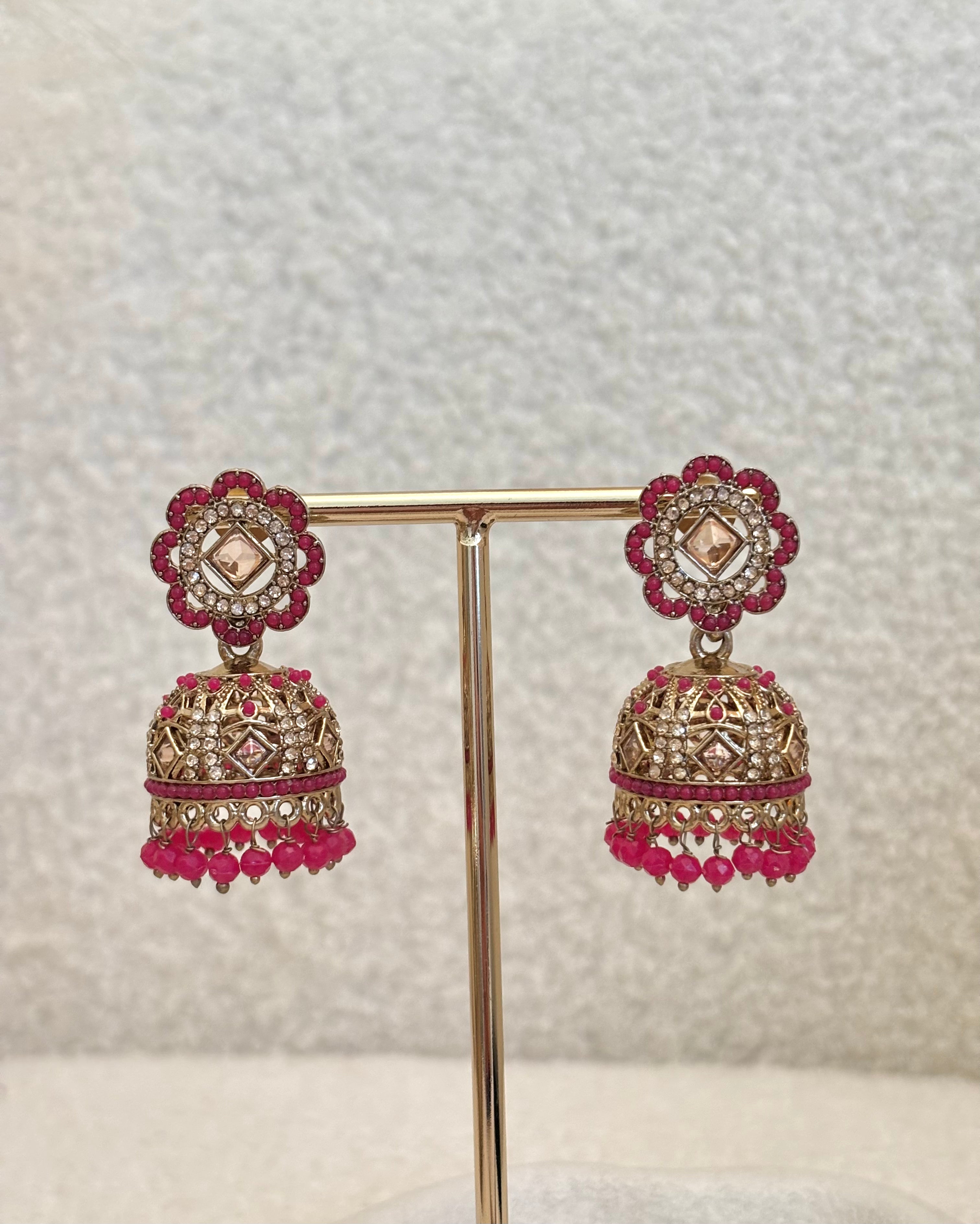 Rania Jhumki | Hot Pink