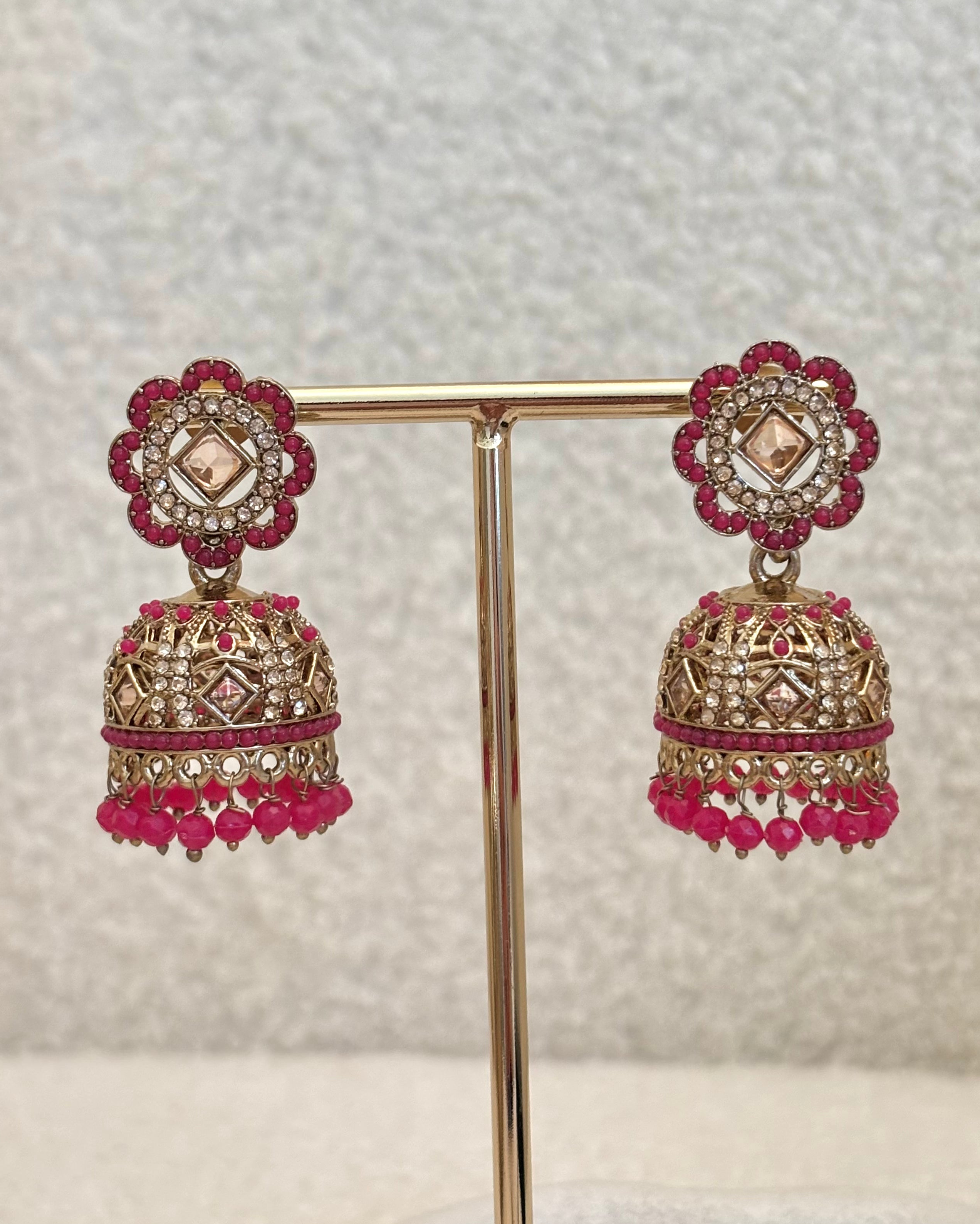 Rania Jhumki | Hot Pink