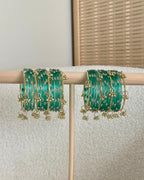 Aisha Kashmiri Bangles | Turquoise