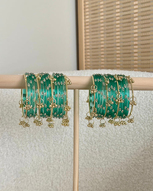 Aisha Kashmiri Bangles | Turquoise