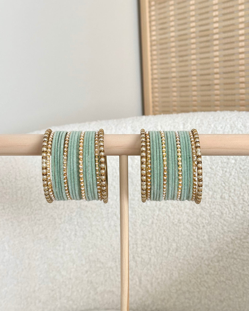 Kina Bangle Set | Mint Green