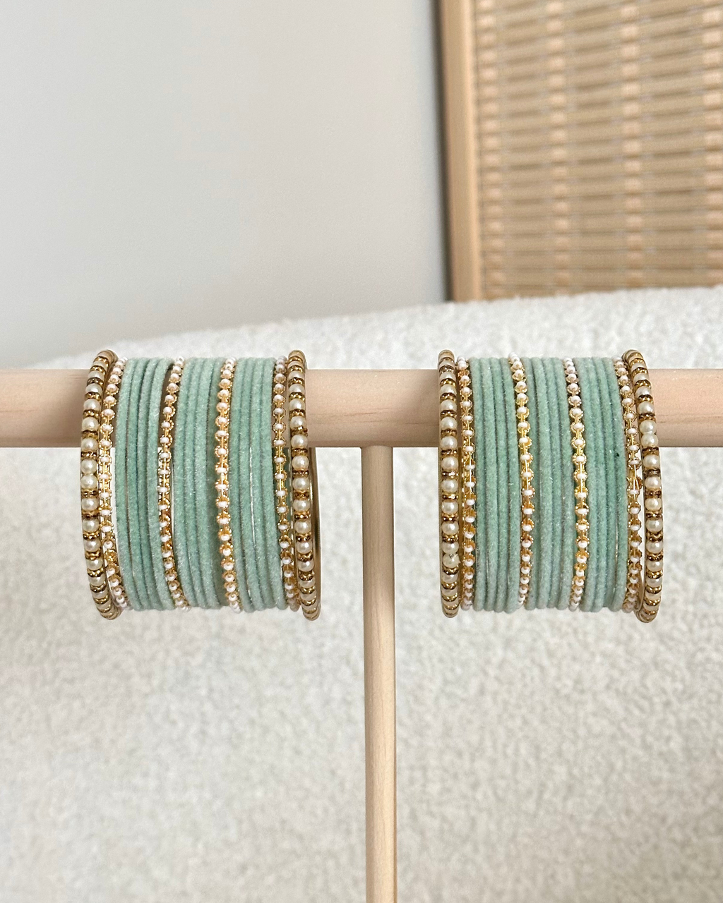 Kina Bangle Set | Mint Green