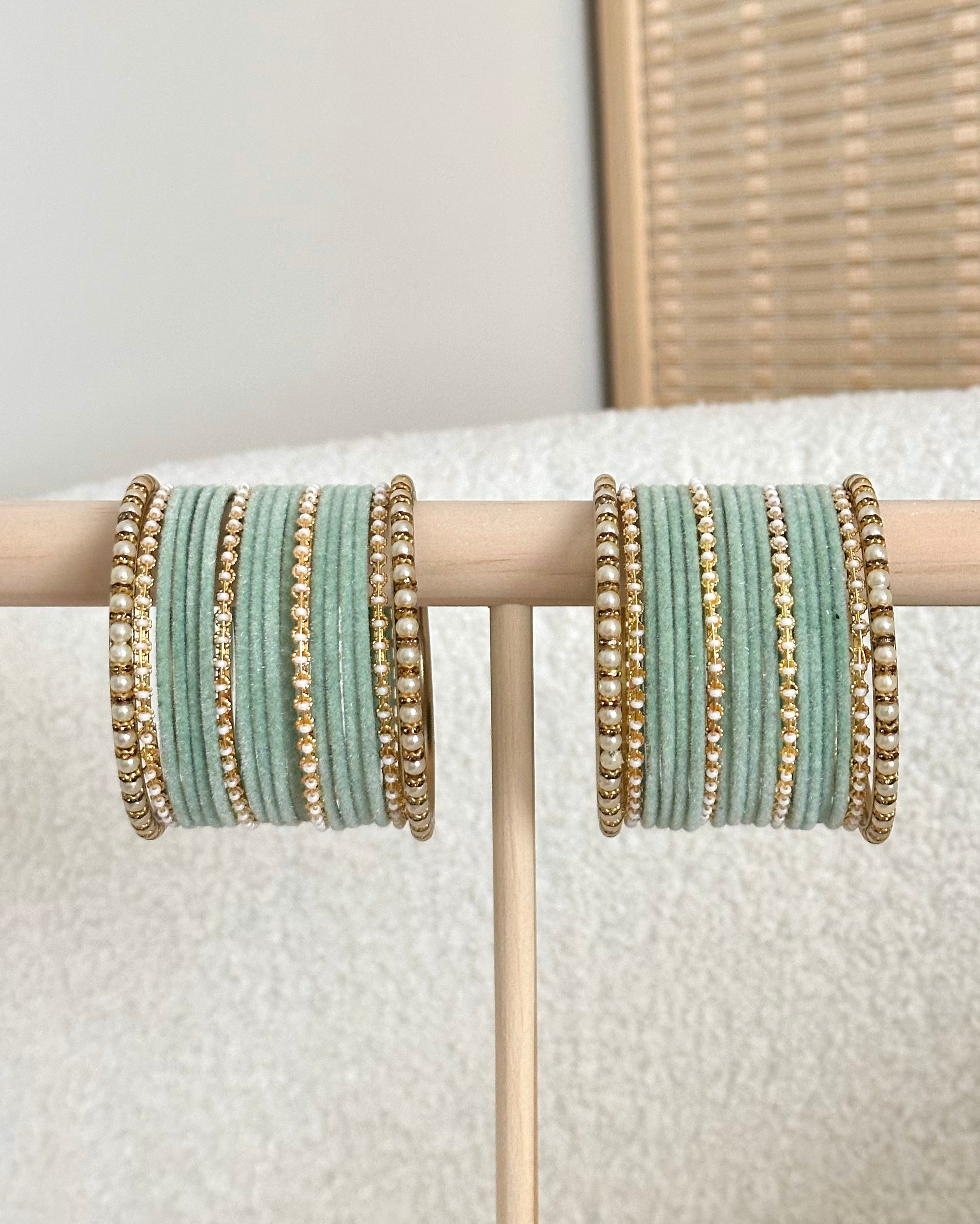 Kina Bangle Set | Mint Green